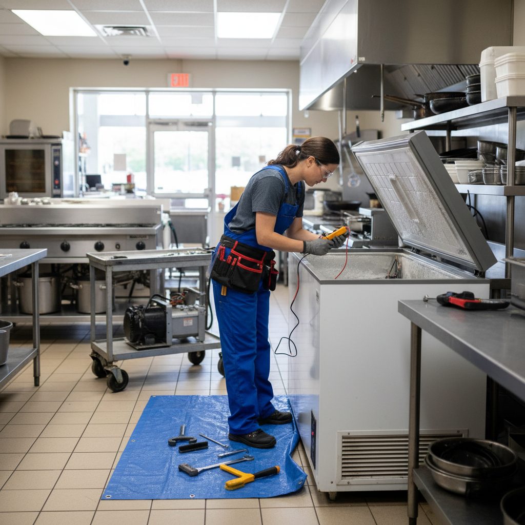Freezer Repair performed by a Stockton Appliance Repair technician in Stockton, CA