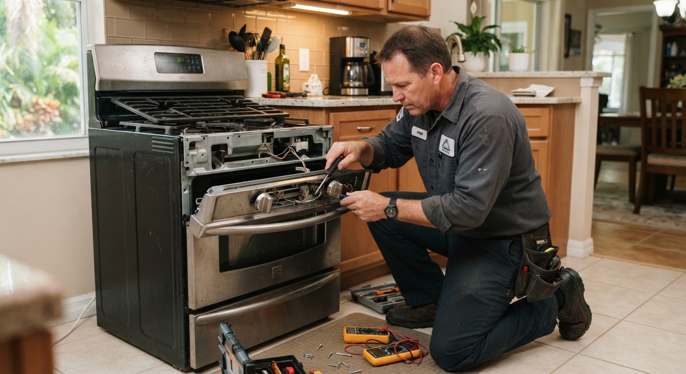 Stove & Range Repair performed by a Stockton Appliance Repair technician in Stockton, CA